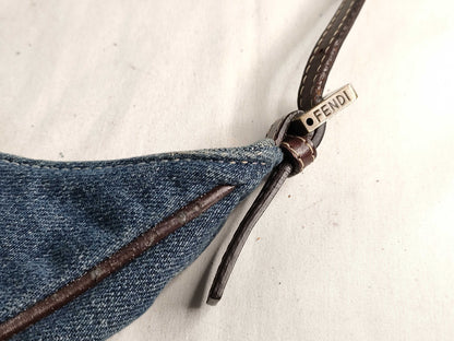 FENDI denim one-shoulder bag shoulder bag