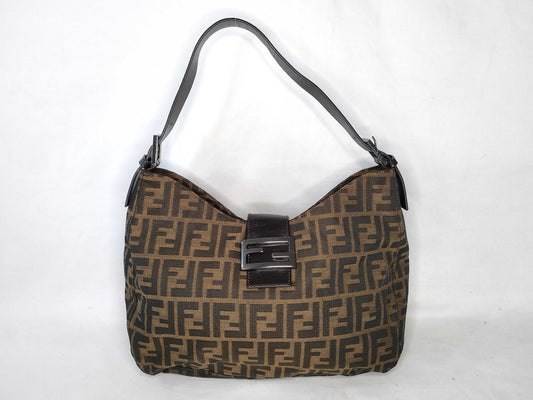 FENDI Zucca Mamma Bucket Shoulder Bag