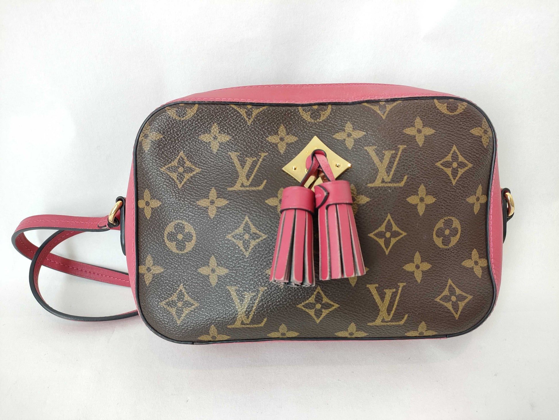 LOUIS VUITTON Monogram LOUIS VUITTON Saintonge Monogram/Freesia Shoulder Bag