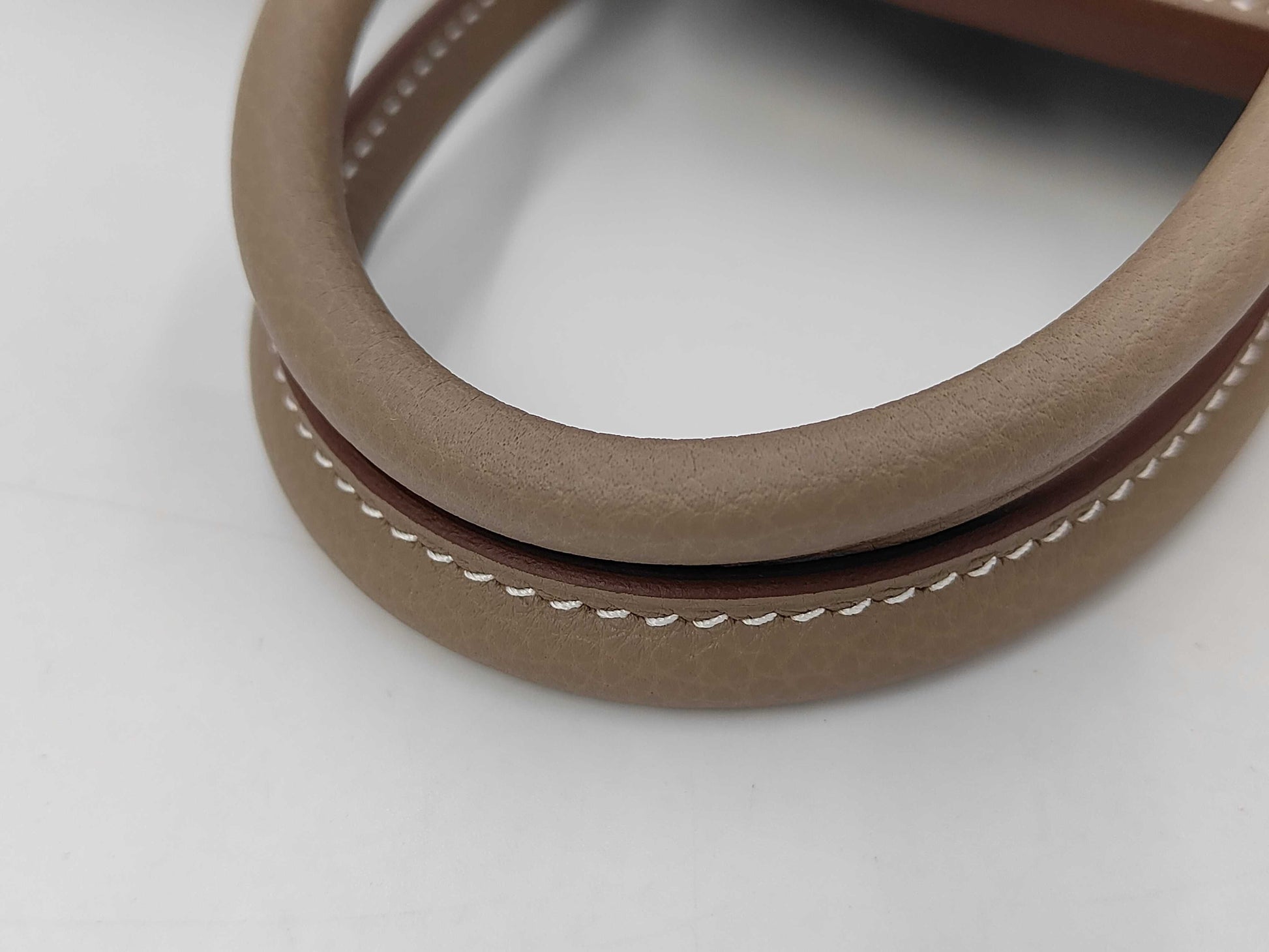 HERMES HERMES Birkin 25 Togo/Etoupe/K Stamp/Silver Handbag