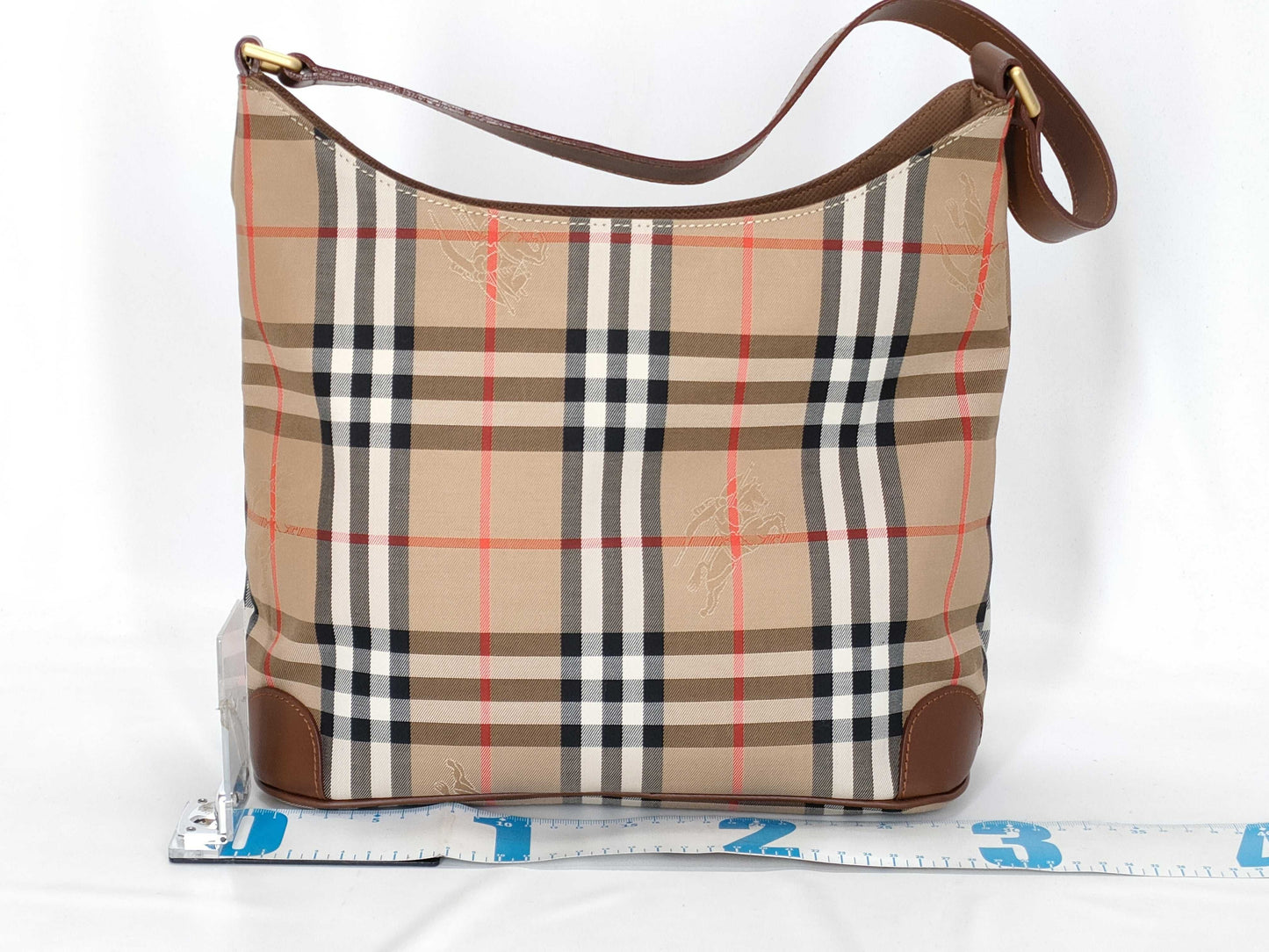 Burberrys BURBERRY Check Tote Bag Canvas/Leather Multicolor Shoulder Bag