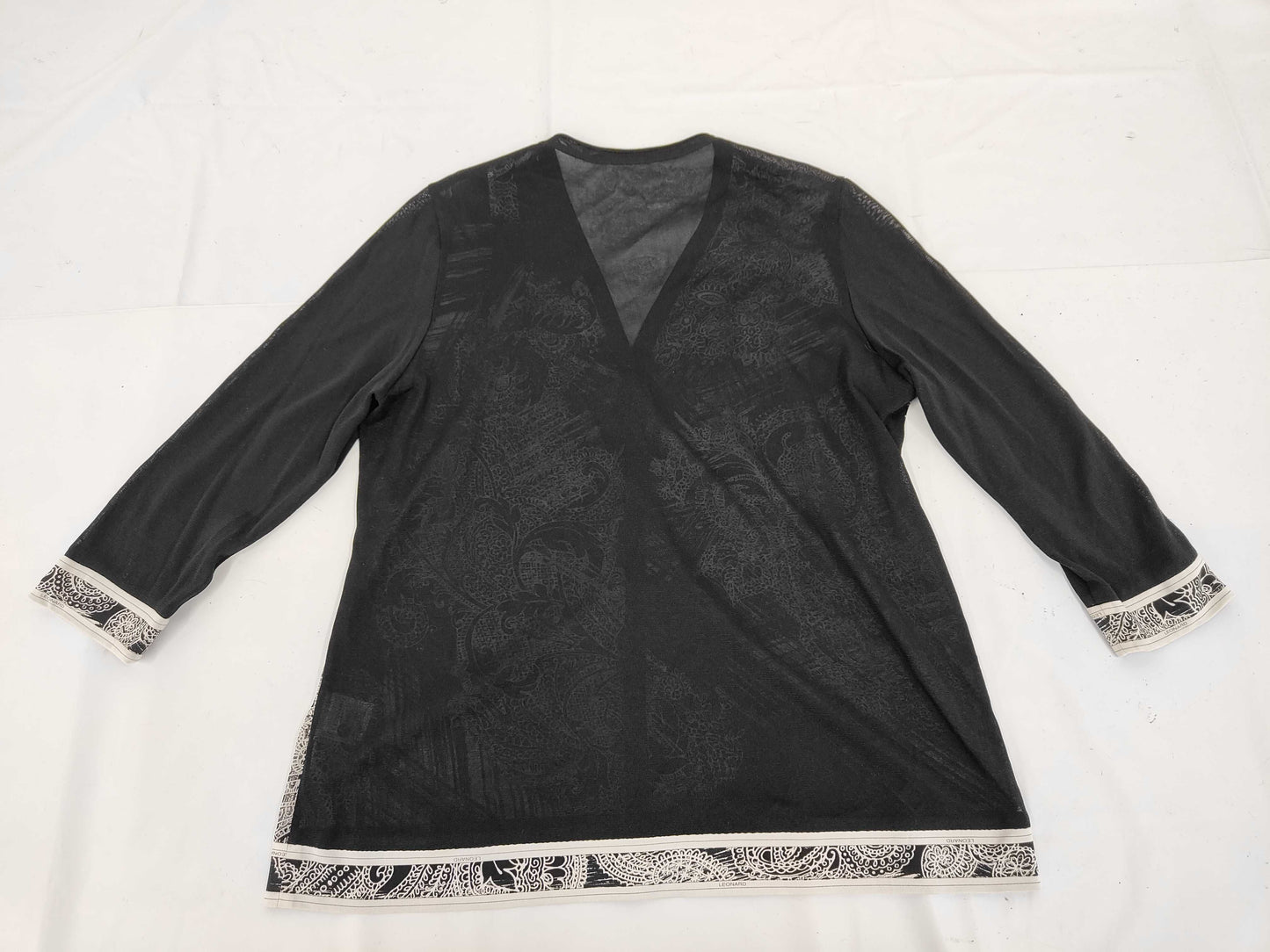 LEONARD LEONARD Silk Cardigan Size 42 Cardigan