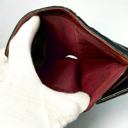 CHANEL Matelasse Timeless Classic Lambskin Tri-fold Long Wallet, Black, 11053742