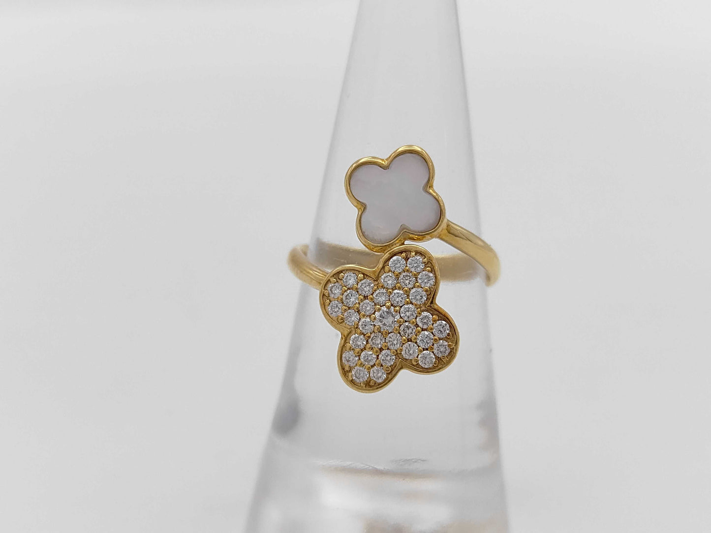 Shell D0.33ct K18 4.1g Ring 