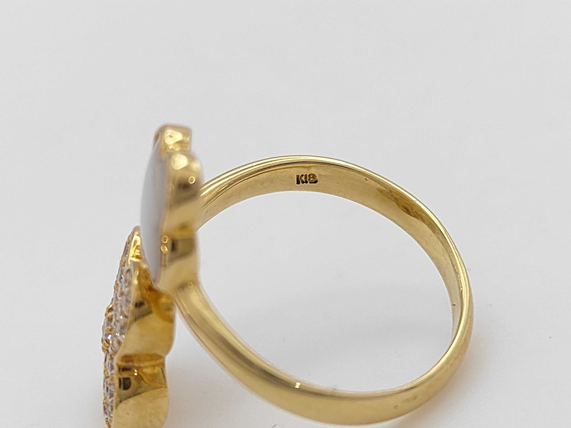 Shell D0.33ct K18 4.1g Ring 