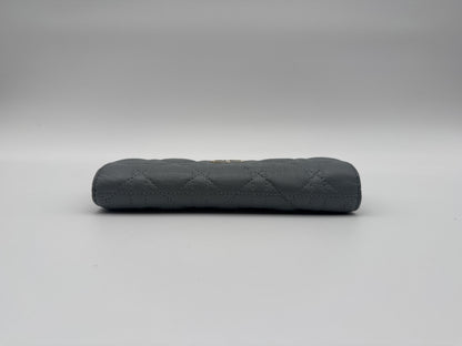 Dior Dior Long Wallet Caro Leather Long Wallet