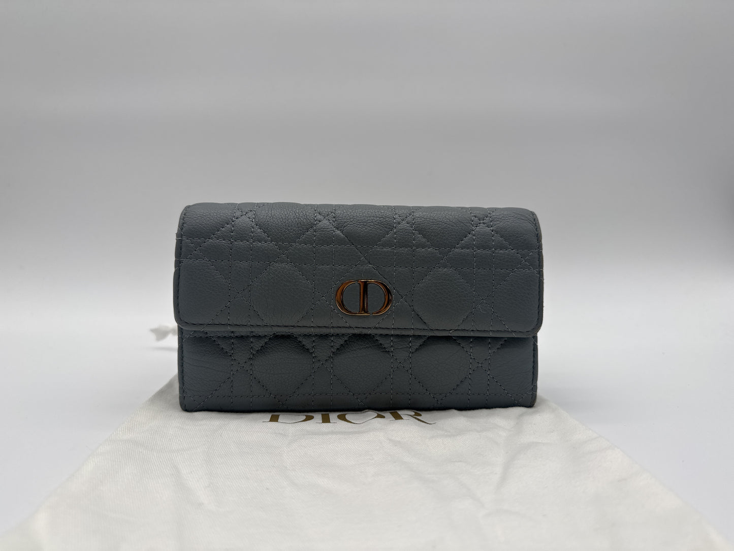 Dior Dior Long Wallet Caro Leather Long Wallet