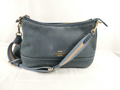 COACH denim shoulder bag shoulder bag
