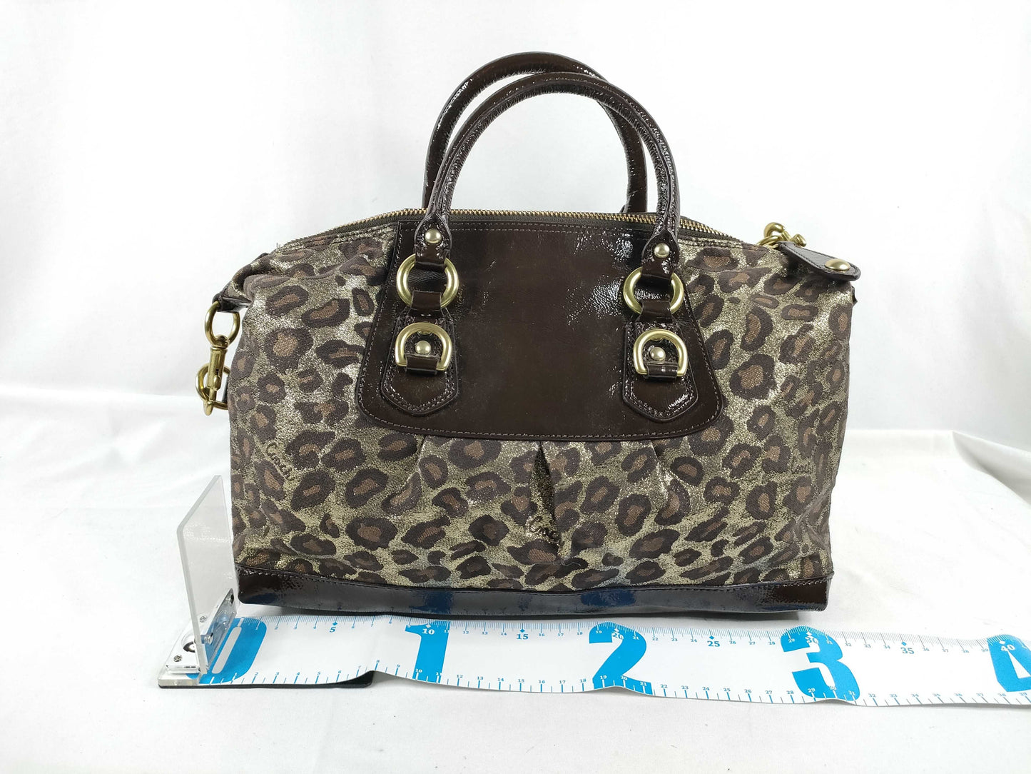 COACH Ashley Ocelot Satchel Handbag