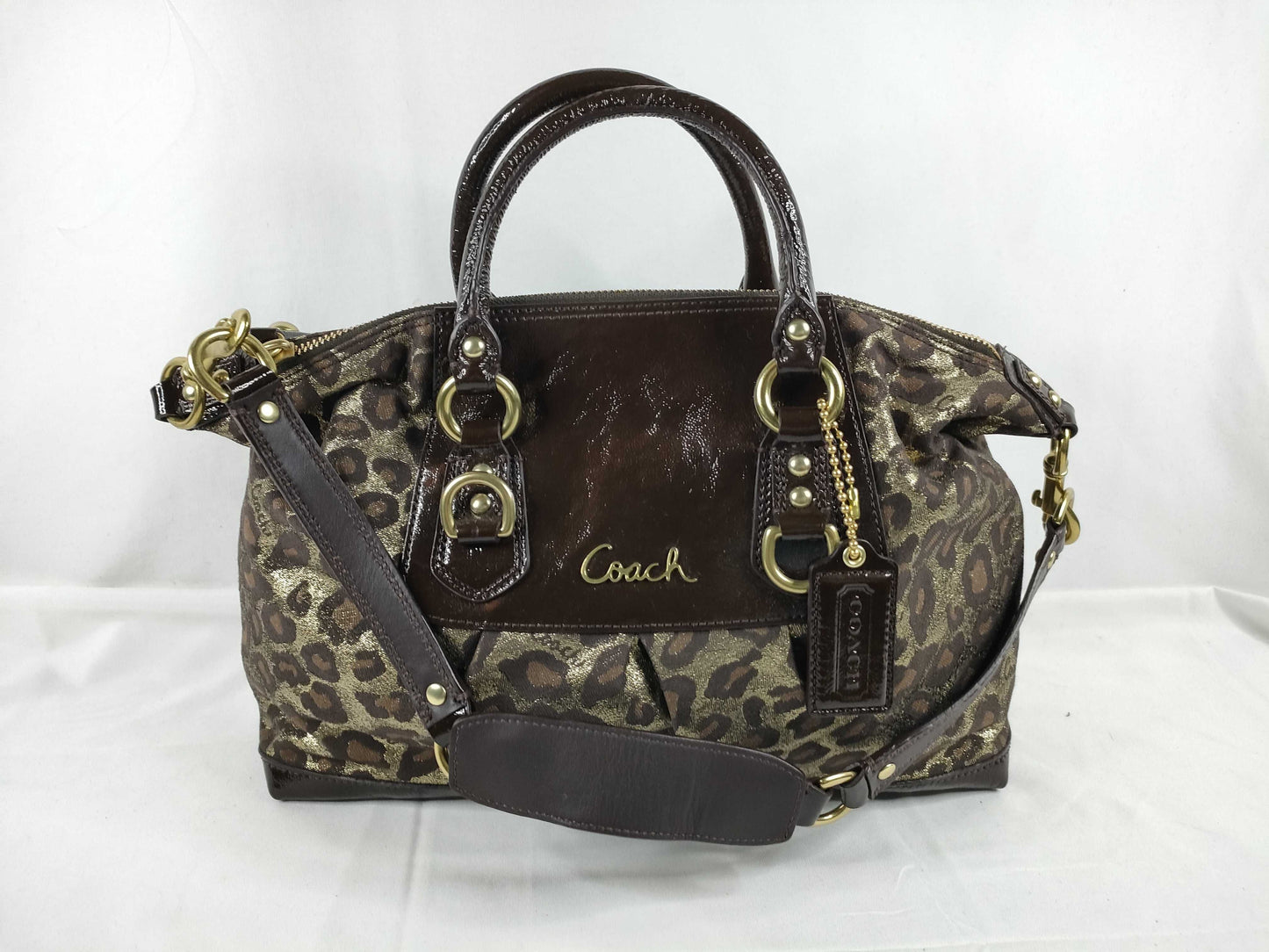 COACH Ashley Ocelot Satchel Handbag