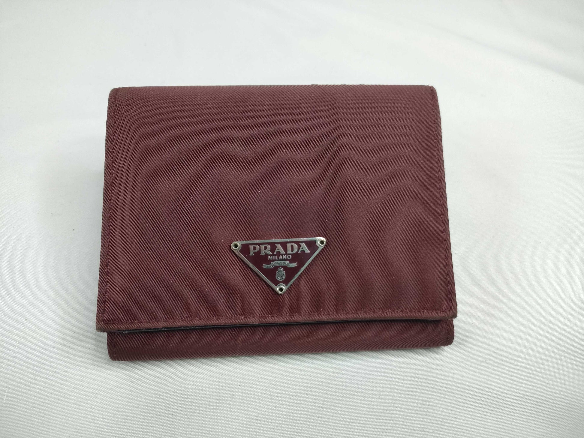 PRADA Nylon Prada Tri-fold Wallet