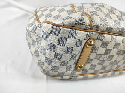 LOUIS VUITTON Damier Azur Louis Vuitton Galliera Damier Azur Shoulder Bag