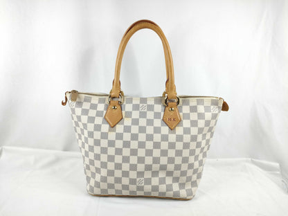 LOUIS VUITTON Damier Azur Saleya PM N51186 Handbag with Initials