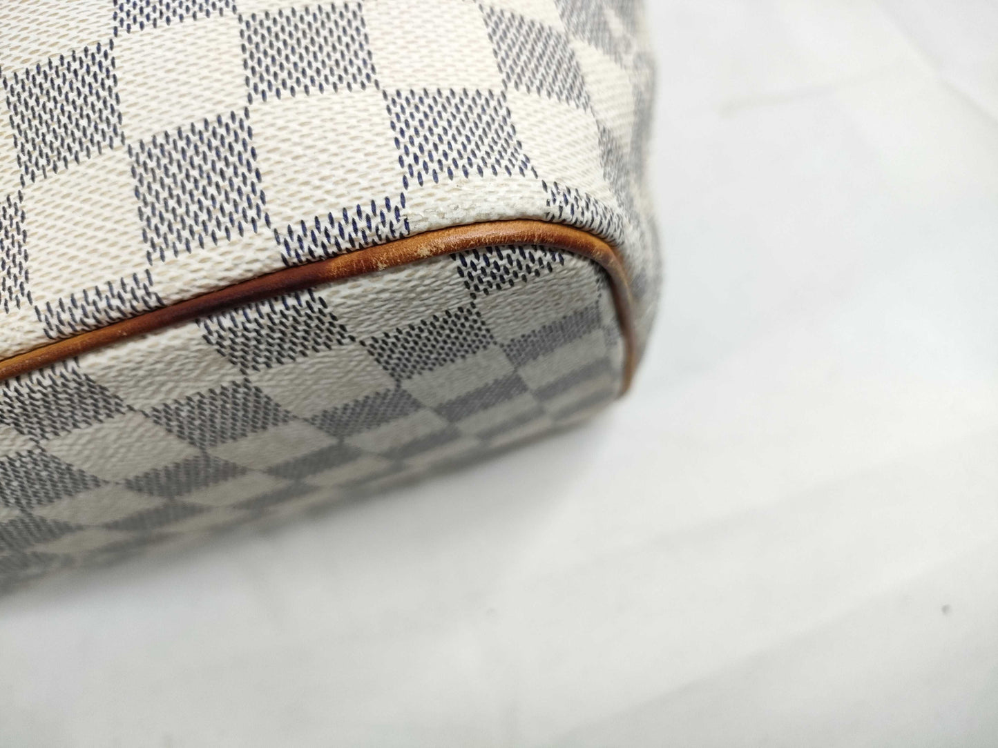 LOUIS VUITTON Damier Azur Saleya PM N51186 Handbag with Initials