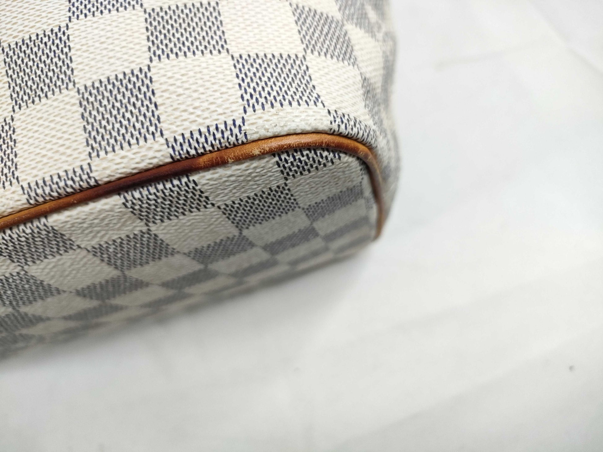 LOUIS VUITTON Damier Azur Saleya PM N51186 Handbag with Initials