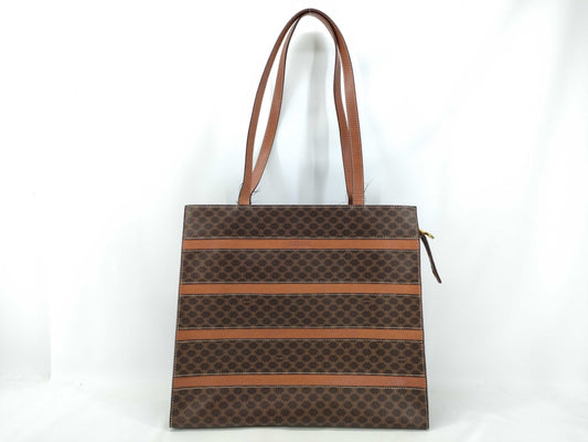 CELINE Macadam MC96 Tote Bag in Brown PVC