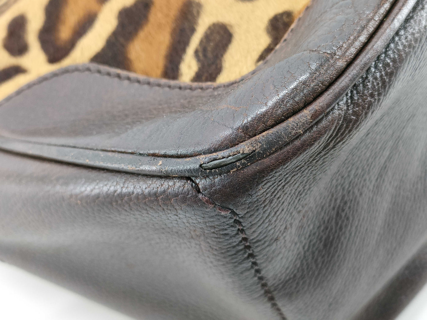 CELINE CELINE Boogie Handbag, Harako x Leather Leopard Print Handbag