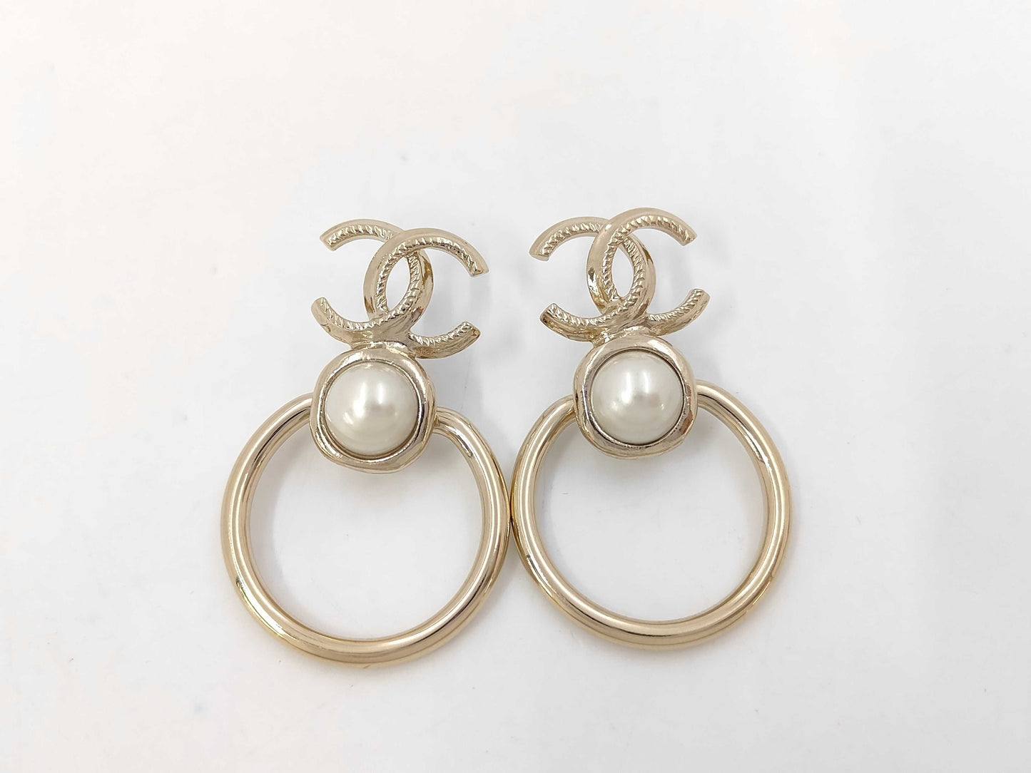 CHANEL B22C GP Pearl Earrings