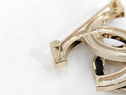 CHANEL B23C GP Resin Leather Brooch