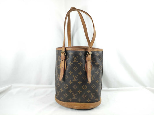 LOUIS VUITTON Monogram Bucket PM M42238 AR0968 Shoulder Bag