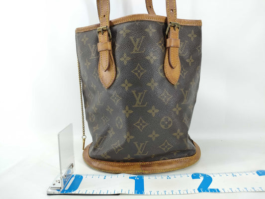 LOUIS VUITTON Monogram LOUISVUITTON M42238 Monogram Bucket PM 881 Tote Bag