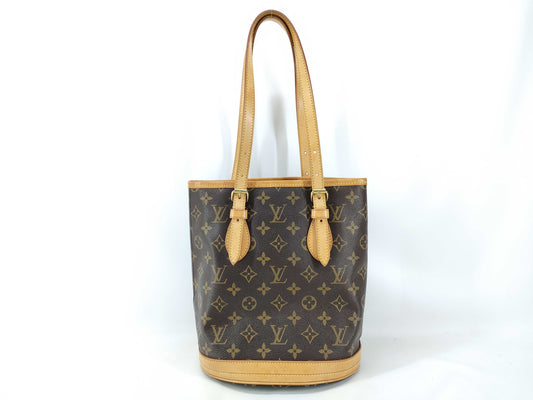 LOUIS VUITTON Monogram Bucket PM M42238 Tote Bag