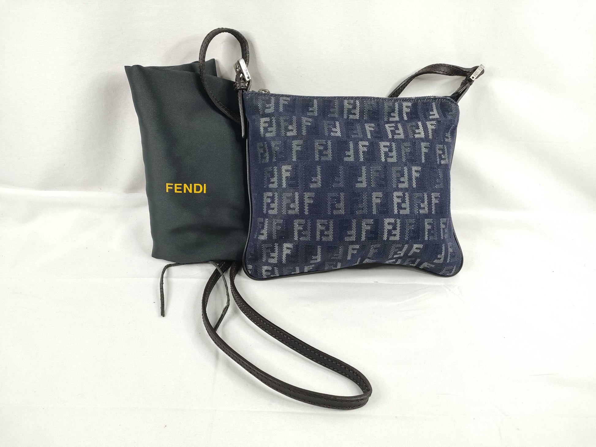 FENDI FENDI denim shoulder bag shoulder bag
