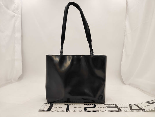 PRADA PRADA Patten Leather Tote Bag in Black 