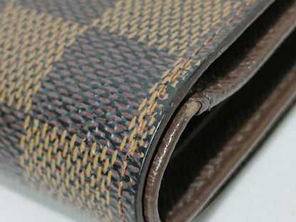 LOUIS VUITTON Damier LOUIS VUITTON LV Damier Porte Tresor Etui Papier N61202 Wallet