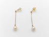 Pearl earrings, diameter approximately 5.1mm, K10, 0.8g 