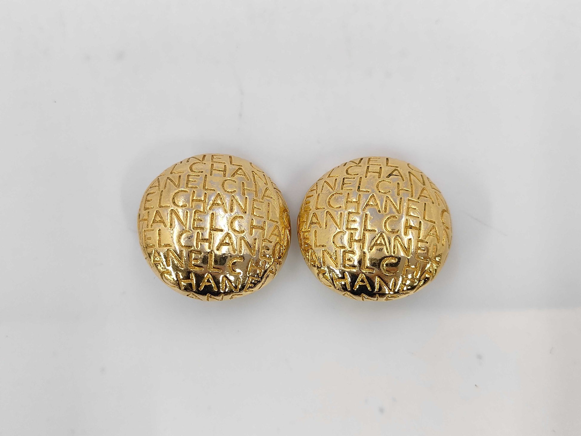 CHANEL CHANEL Logo Earrings Gold Earrings