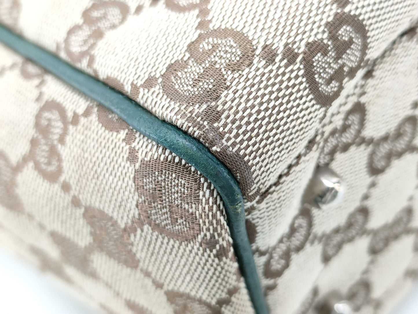 GUCCI GG Canvas Sherry Line Tote Bag Handbag Handbag