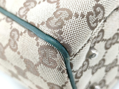 GUCCI GG Canvas Sherry Line Tote Bag Handbag Handbag