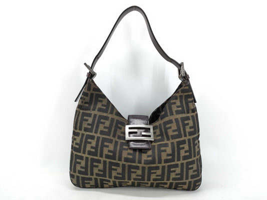 FENDI Zucca Baguette Mamma Bucket Zucca Canvas Handbag