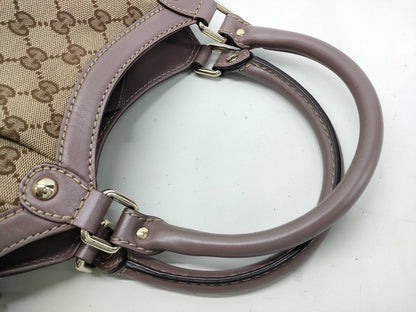 GUCCI GG Canvas Sukey Handbag GG Canvas Leather 211944 Handbag