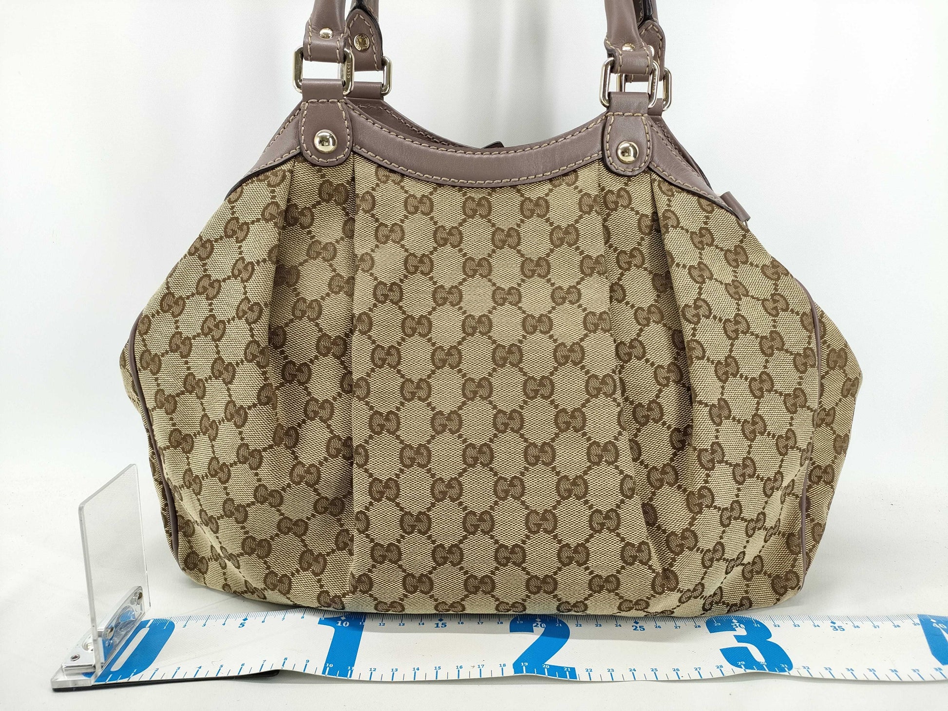 GUCCI GG Canvas Sukey Handbag GG Canvas Leather 211944 Handbag