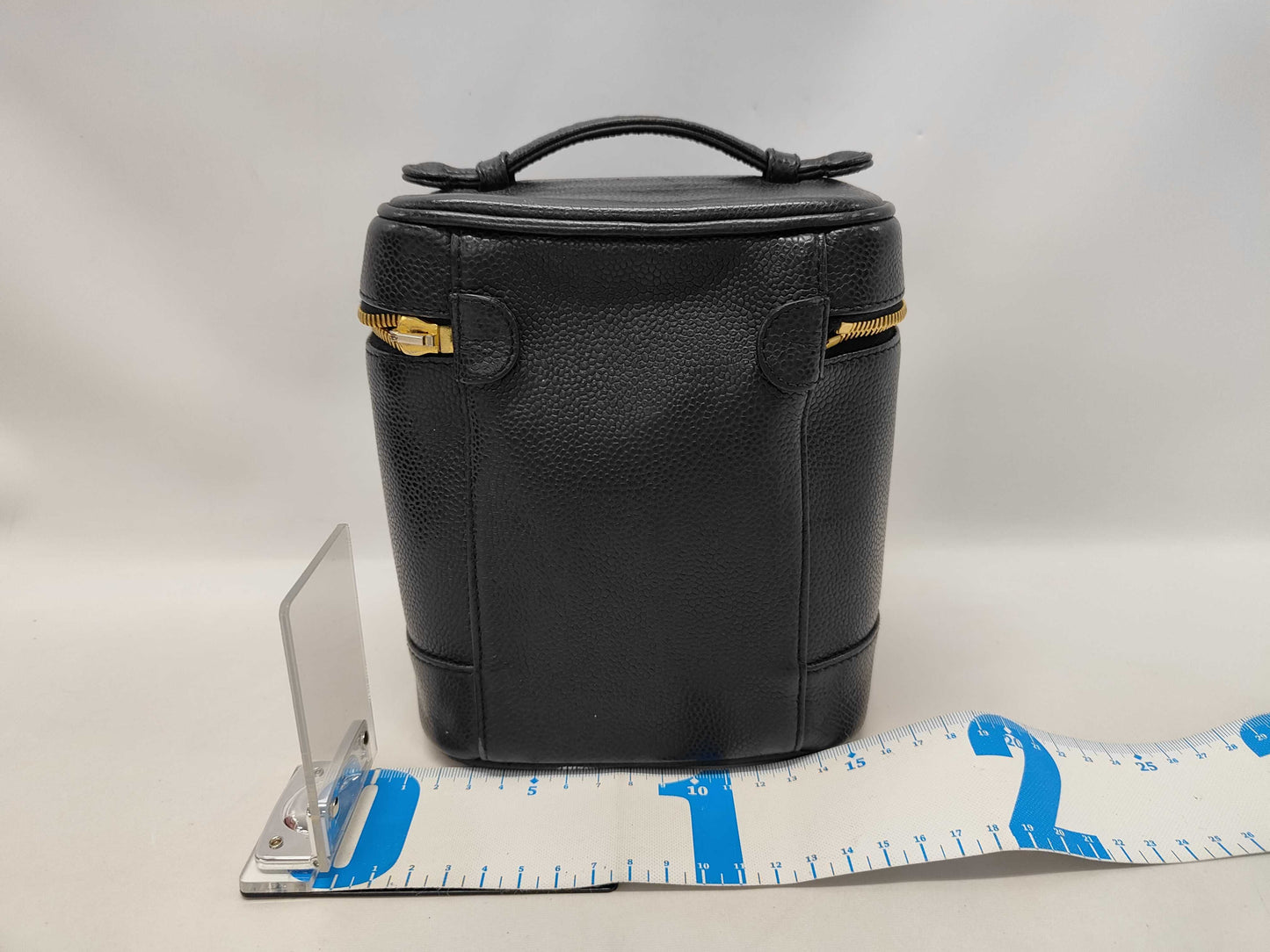 LOUIS VUITTON CHANEL Caviar Skin Black Vanity Bag