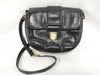 Yves Saint Laurent Cassandra Lizard Leather Shoulder Bag in Black