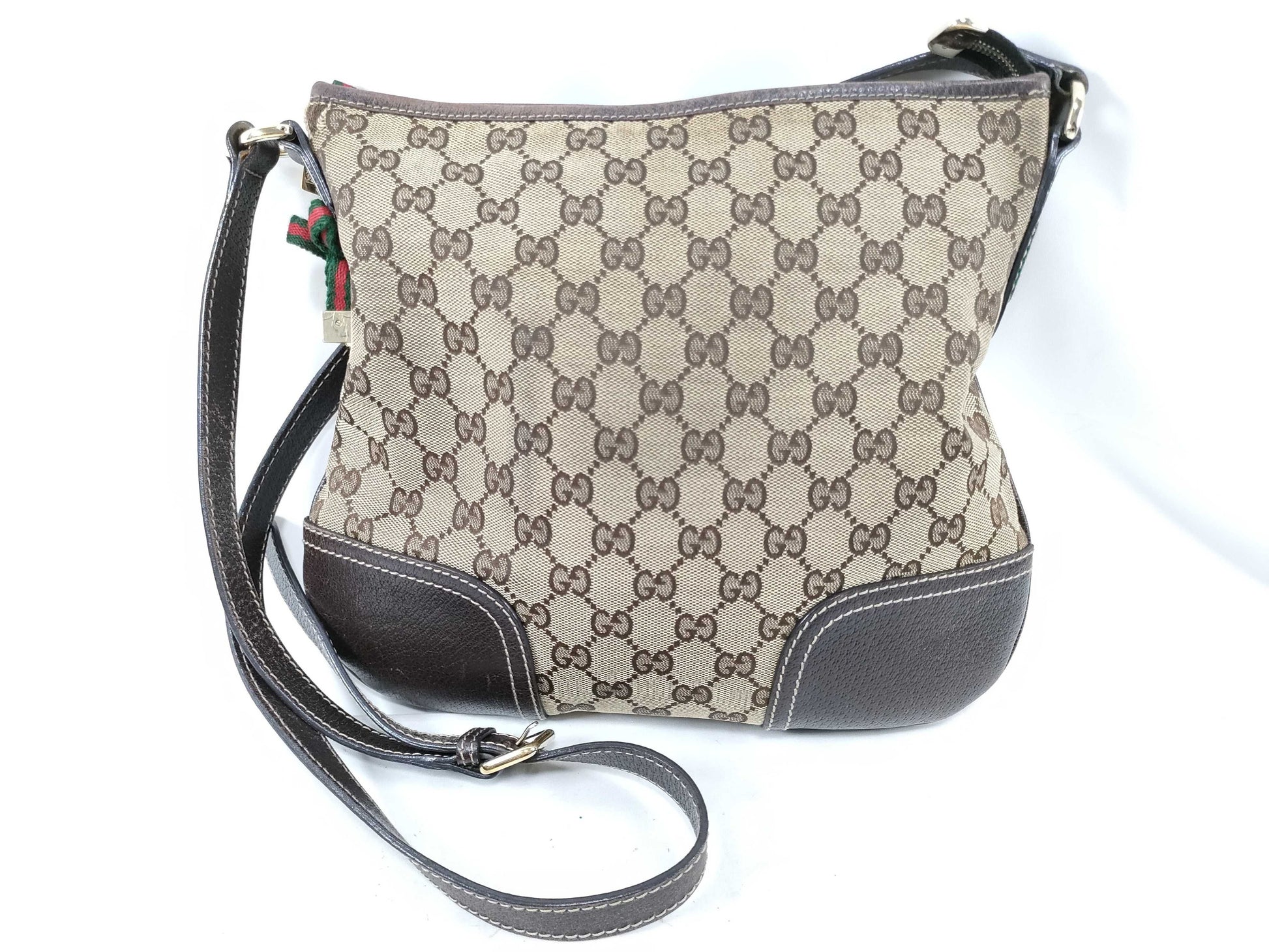 GUCCI GUCCI Gucci GG Canvas Sherry Line Shoulder Bag Ribbon Shoulder Bag