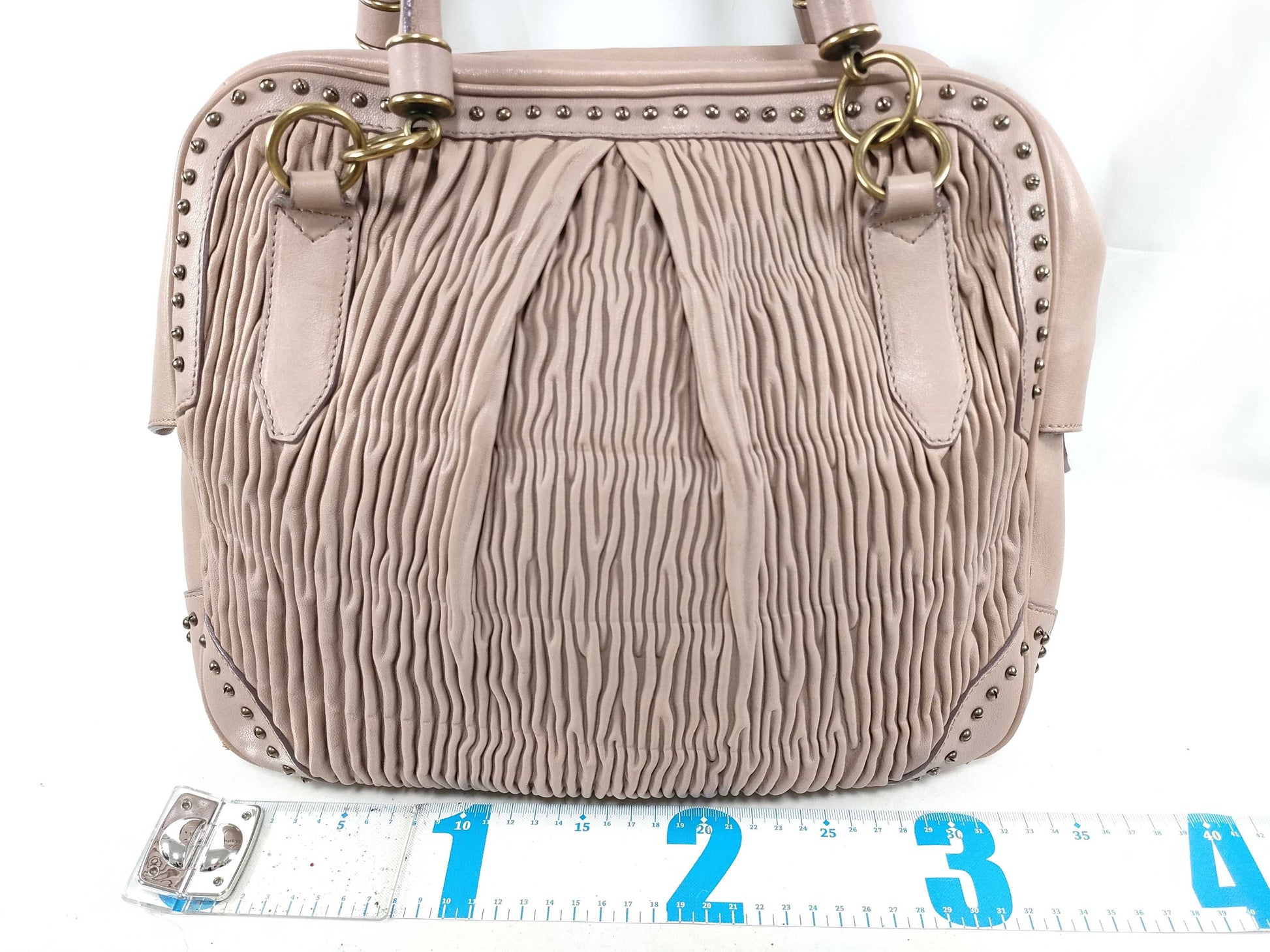 BURBERRY Tote Bag with Gathered Studs and Handbag