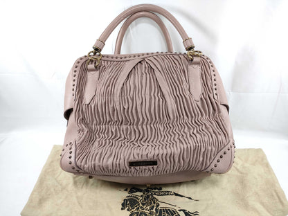 BURBERRY Tote Bag with Gathered Studs and Handbag