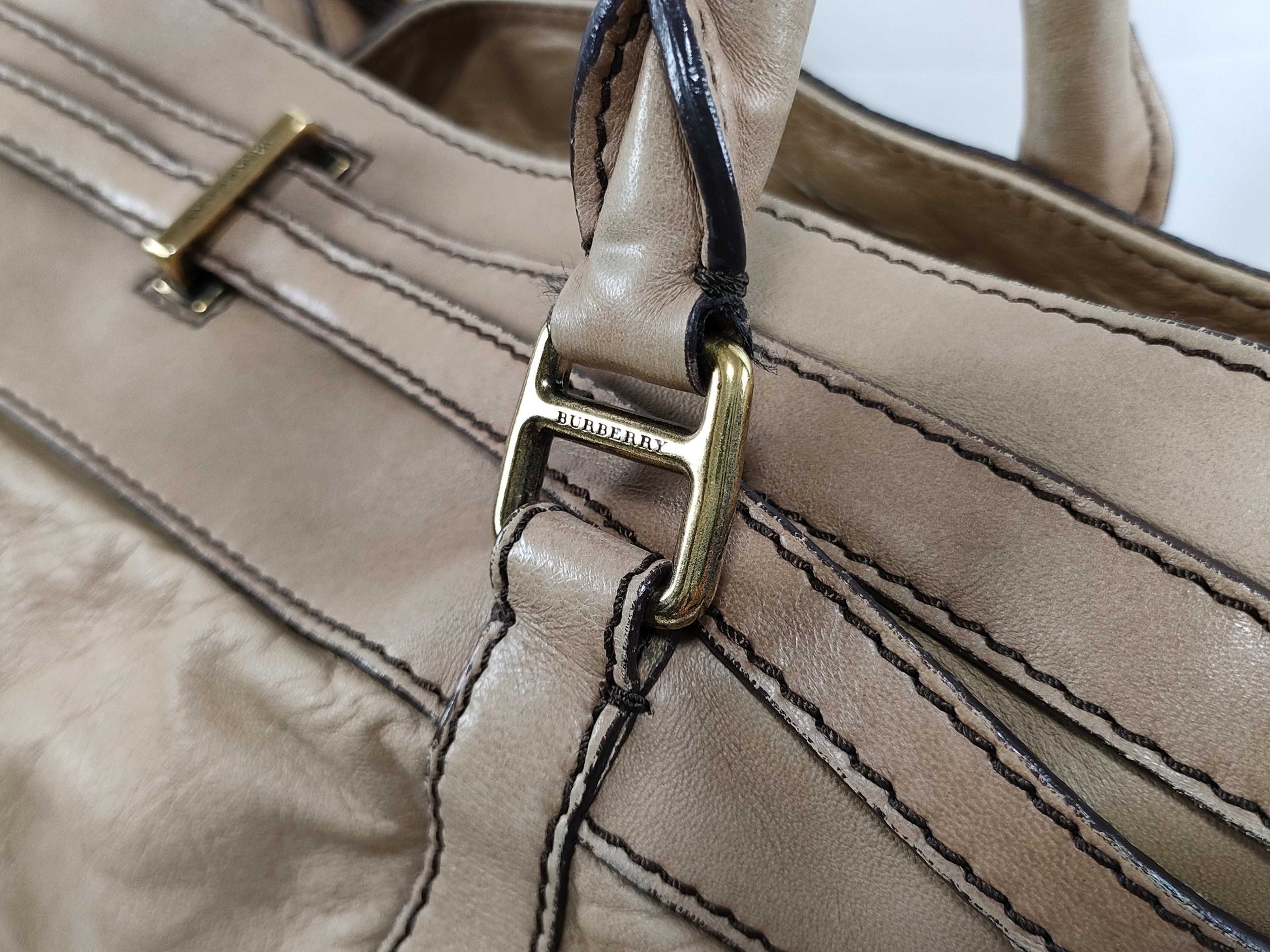 BURBERRY Nova Check Tote Bag Handbag