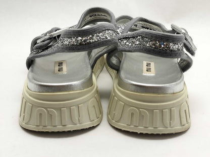 Miu Miu MIU MIU Sport Sandals Glitter Logo Sole Size 36 Platform Logo Sandals