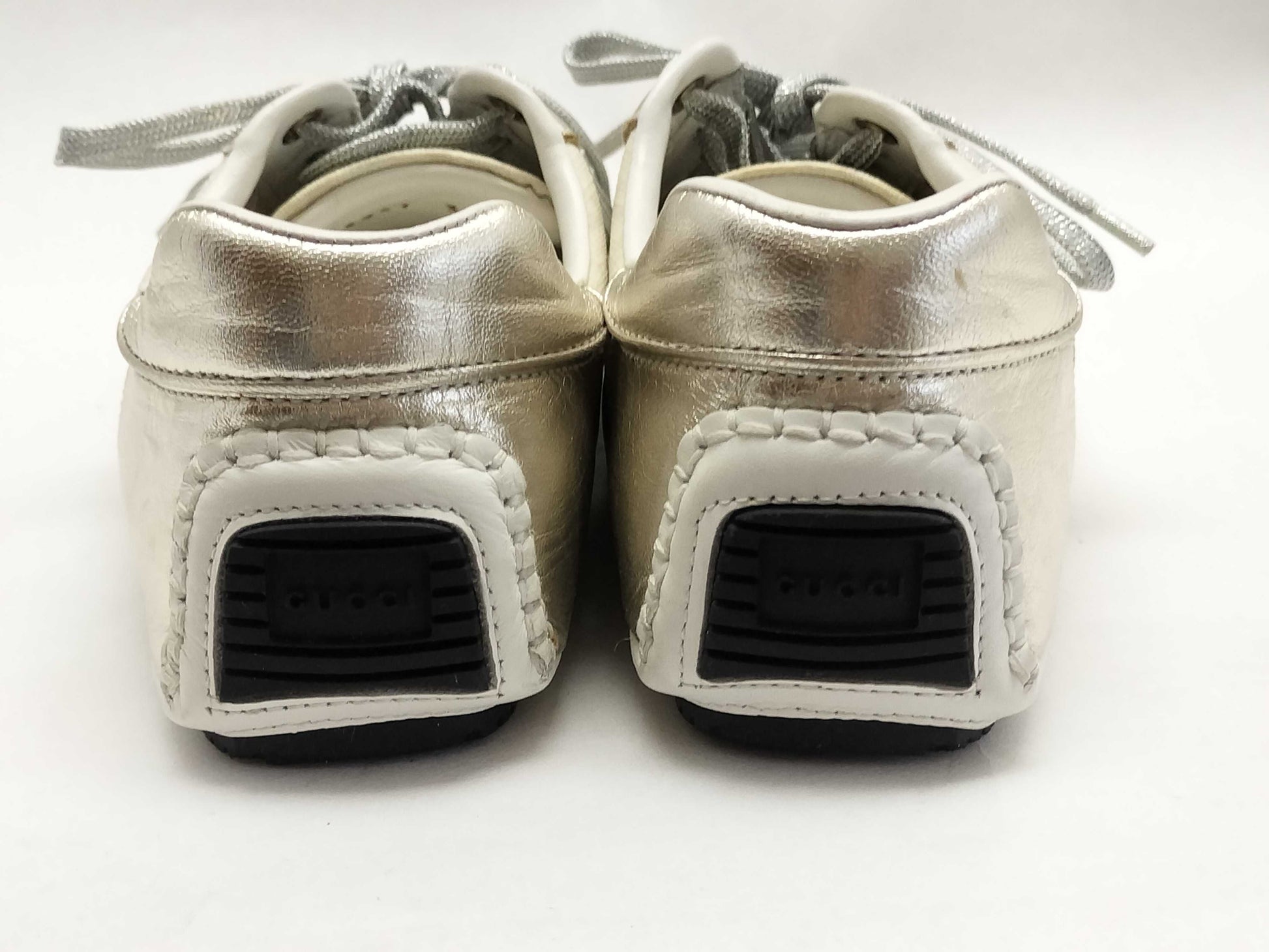 GUCCI GG GUCCI Sneakers Interlocking GG Pattern Canvas Silver Size 36 Sneakers