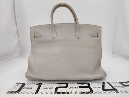 HERMES Birkin 40 Togo Pearl Gray with Silver Hardware, Handbag