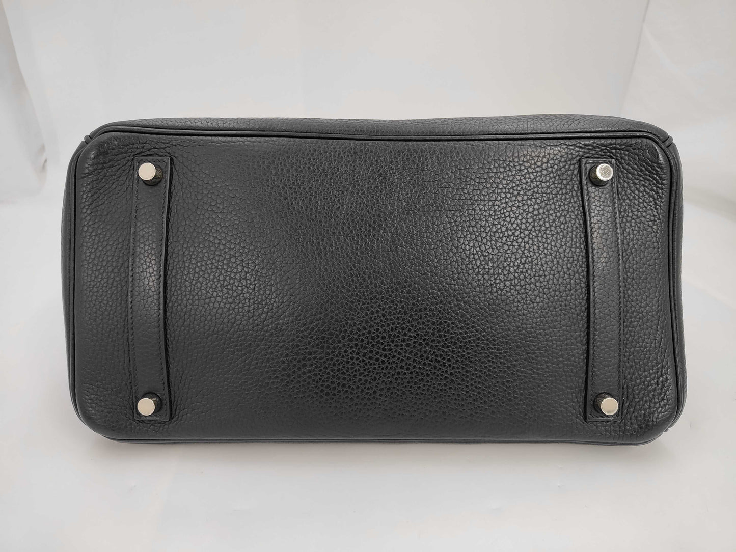 HERMES Birkin 35 Taurillon Black with Silver Hardware Handbag