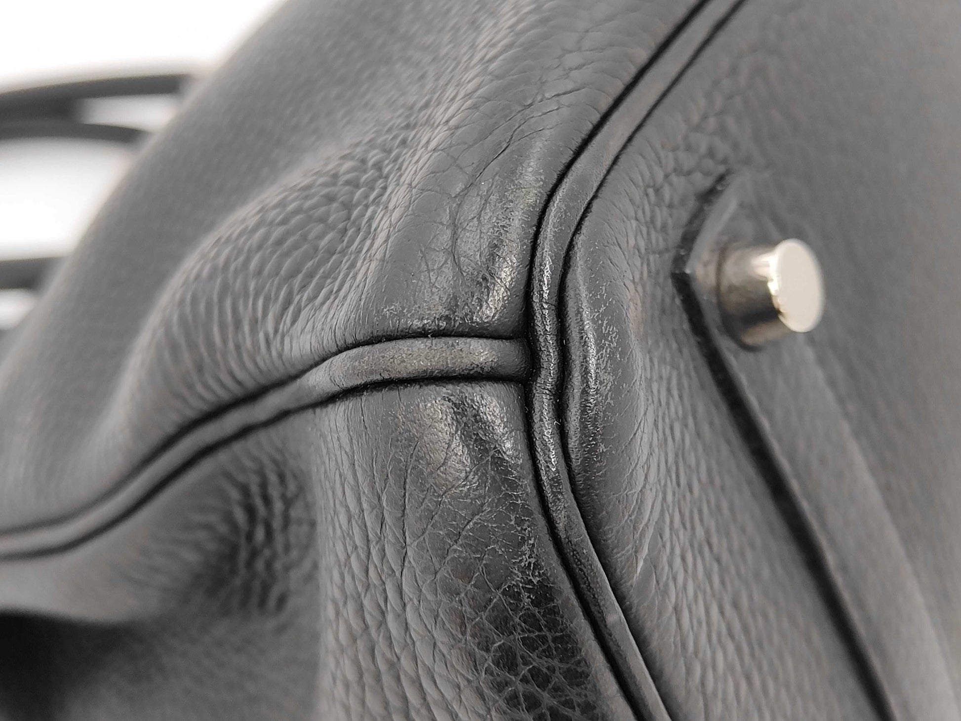 HERMES Birkin 35 Taurillon Black with Silver Hardware Handbag