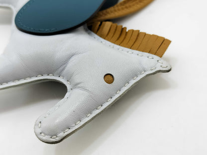 HERMES Rodeo Pegasus MM Blue Brume x Sesame x Vert Bosphore Z Stamp Charm