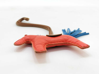 HERMES Rodeo PM Rose Texas x Blue Zanzibar x Gold Y Stamp Charm