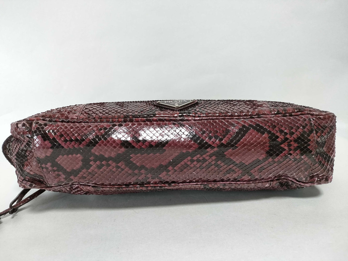 PRADA Prada Python Triangle Logo Bag Handbag